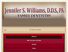 Tablet Screenshot of jwilliamsdentistry.com